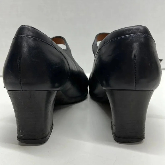 Beautifeel Mary Jane Heels High Heeled Shoes Buckle Leather Navy Blue Size 39 9 - Picture 5 of 12